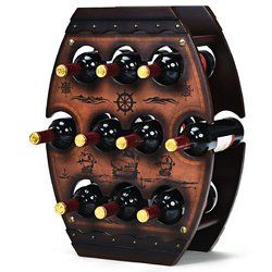 10 Bottle Vintage Wine Display Rack