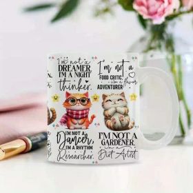 11 Oz Funny Coffee Mug, Coffee Cups Ceramic Mug Cup, Cute Cat Dad/ Mom Mug, Summer Winter Beverage Wine