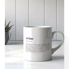 Coffee Mug Wine Definition, Coffee Mug, Gift For Wife, Funny Gift, Sercastic Mug