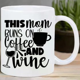 "Wine is My Valentine" Ceramic Coffee Mug - Insulated, Reusable, Hand-Wash Only - Ideal for Coffee Enthusiasts,