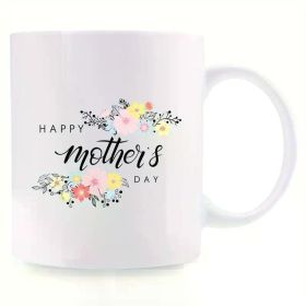 1 Set, Happy Mother'S Day Coffee Cup, 11 Oz Ceramic Cup, Instagram Style Novelty Mug, Summer And Winter Wine Set,