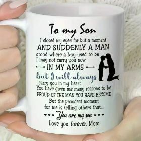 1pc, funny coffee cup double-sided printed coffee cup, summer and winter wine set, especially suitable for office
