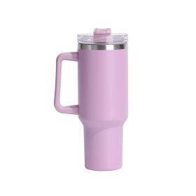 Vacuum Mug 40oz Insulated Coffee Cup with Handheld (Color: Purple, Type: Insulated Mug)