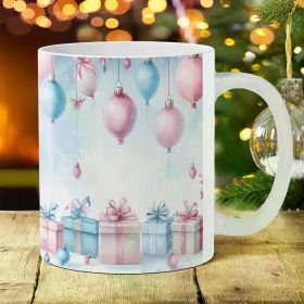 1pc 11Oz Gothic Multipurpose Ceramic Coffee Mug - Suitable for Coffee, Tea, Milk, Water And Wine - Ideal Gift for (Color: White)